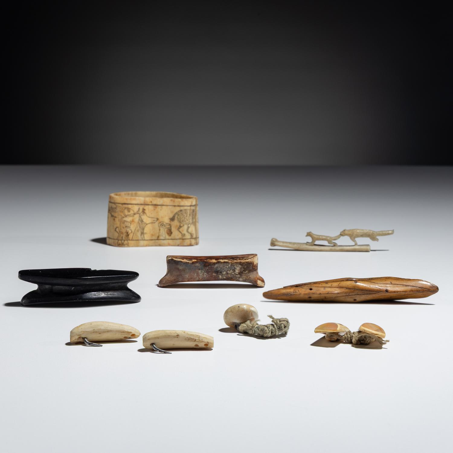 Collection of Inuit Harpoon Head, Buttons, Labrets, PLUS