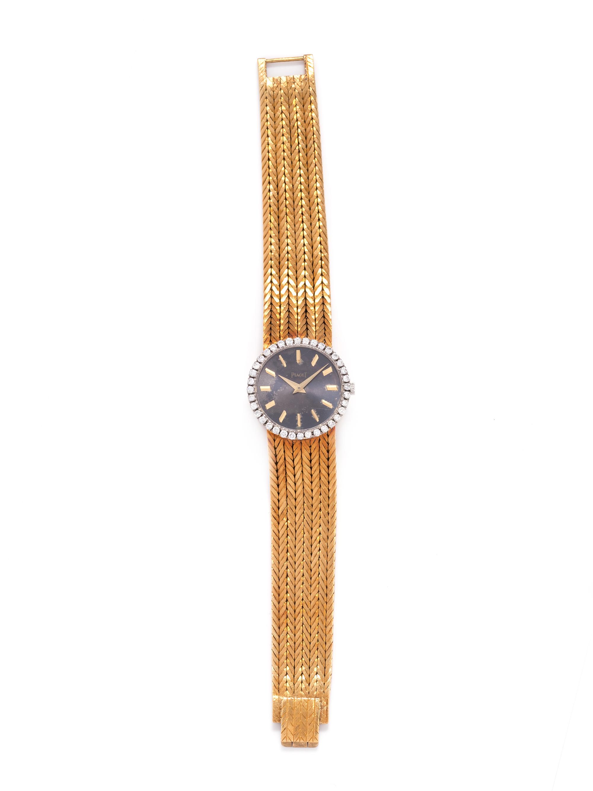 PIAGET, 18K YELLOW GOLD AND DIAMOND WRISTWATCH