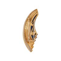 TURI, YELLOW GOLD, DIAMOND AND LAPIS LAZULI BROOCH