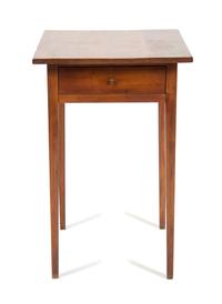 An American Cherry Side Table Height 25 1/2 x width 16 3/4 x depth 20 3/8 inches.