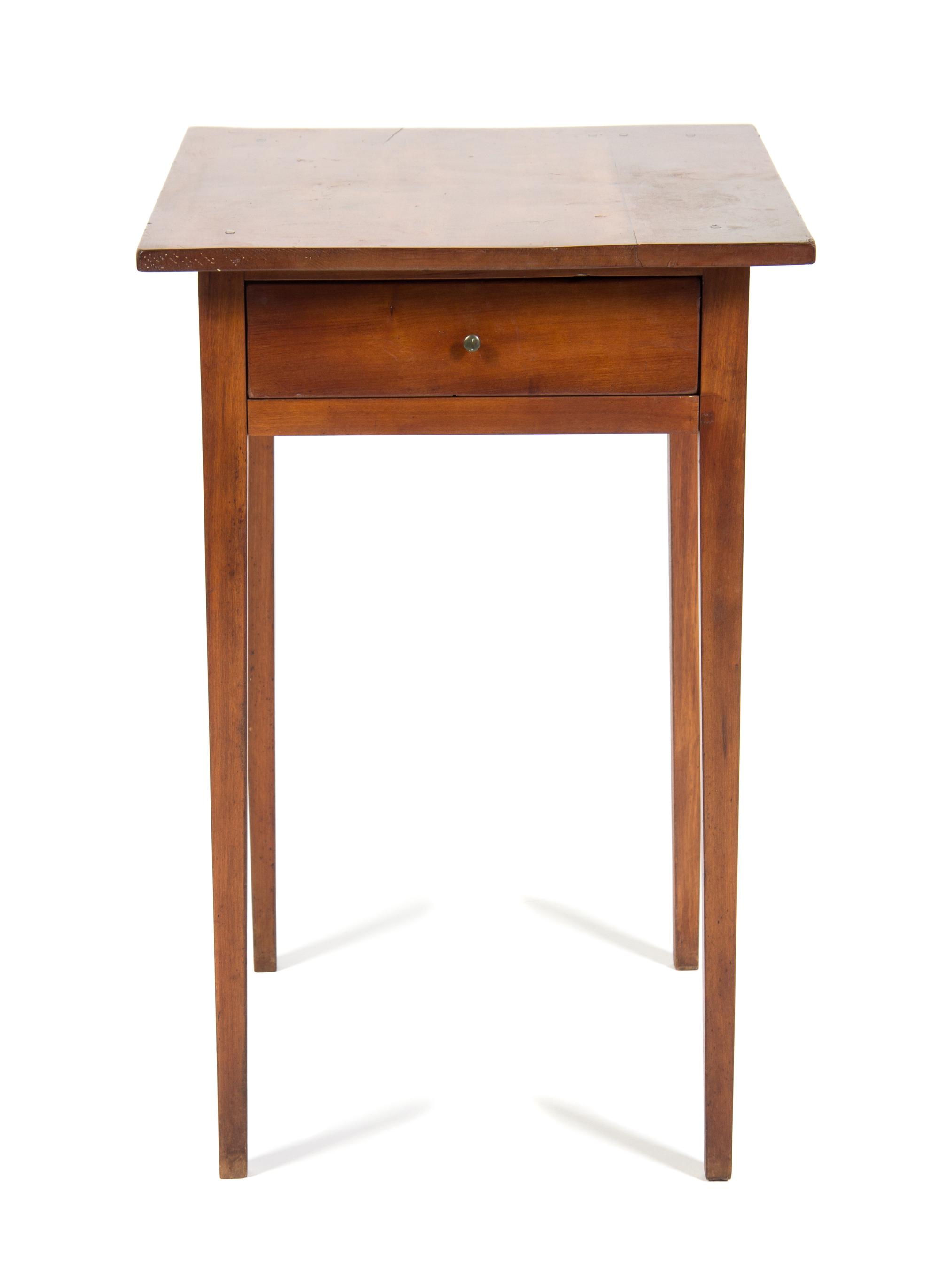 An American Cherry Side Table Height 25 1/2 x width 16 3/4 x depth 20 3/8 inches.
