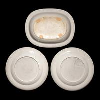 Three Chinese Famille Rose Porcelain Plates