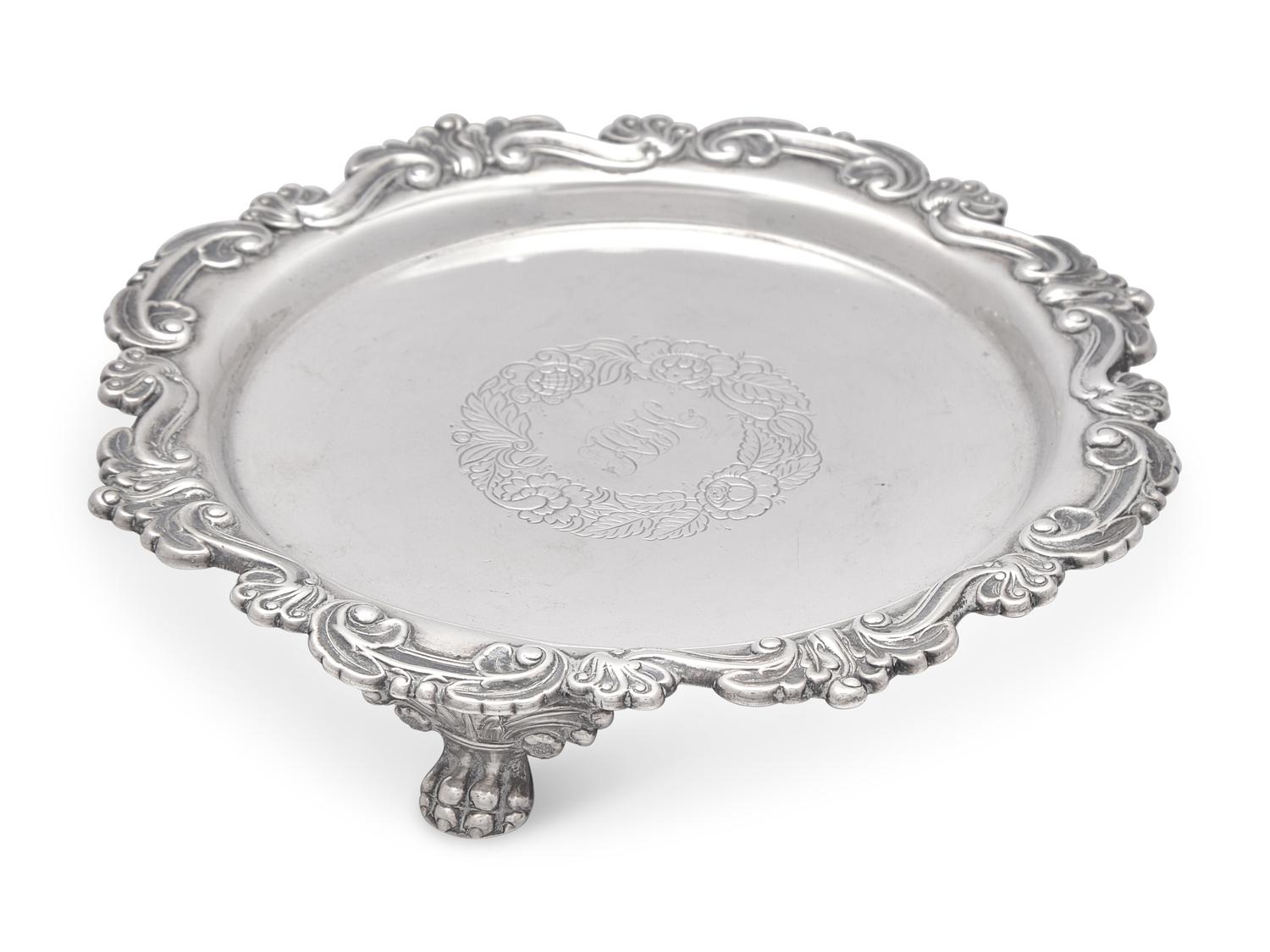 A Small Classical Silver Salver, Thomas Fletcher (1787-1866) & Sidney Gardiner (1787-1828), Active 1811-1827, Philadelphia, PA, Circa 1820s