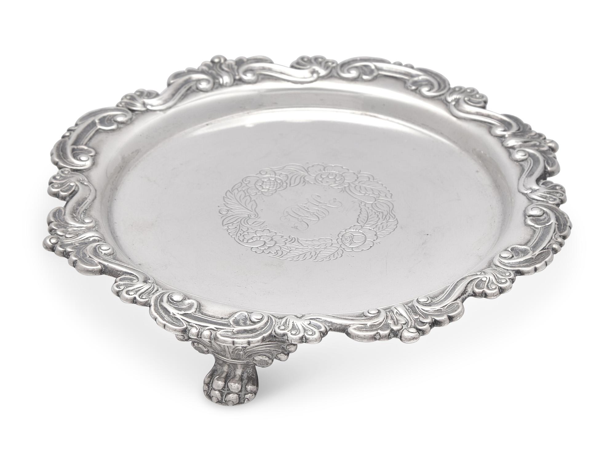 A Small Classical Silver Salver, Thomas Fletcher (1787-1866) & Sidney Gardiner (1787-1828), Active 1811-1827, Philadelphia, PA, Circa 1820s