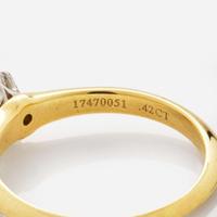 A Vintage Tiffany & Co. Diamond Ring 0.42 Carat Round Brilliant-Cut Diamond, GIA Certified