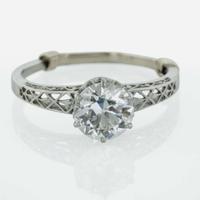 A Platinum and Diamond Ring