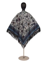 Loro Piana Lambskin Leather Trimmed Cashmere Shawl