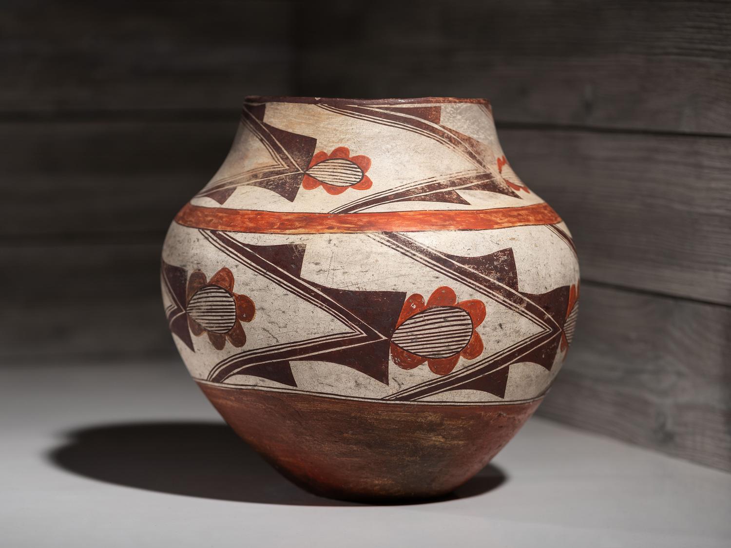 Laguna Polychrome Pottery Jar