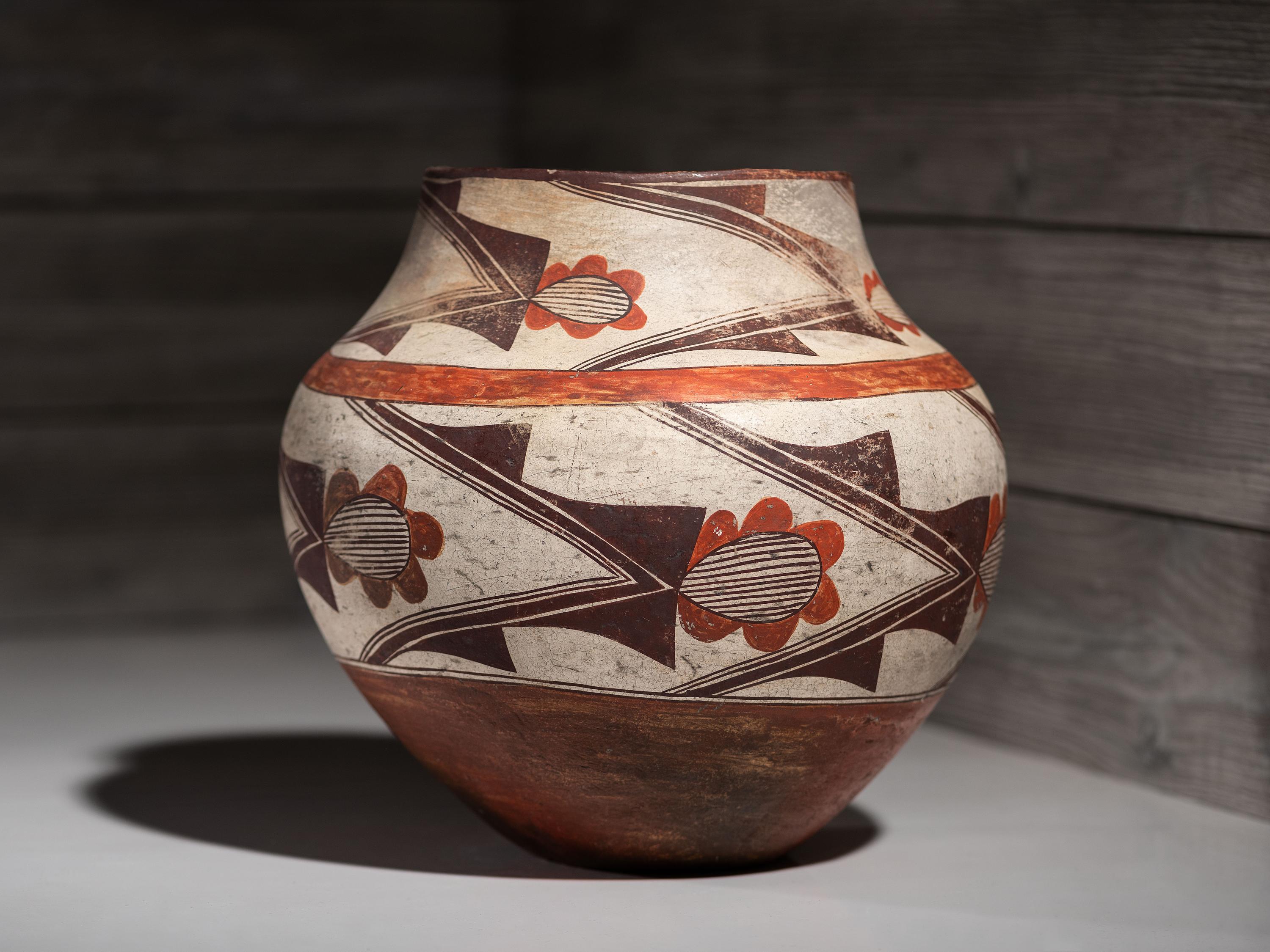 Laguna Polychrome Pottery Jar
