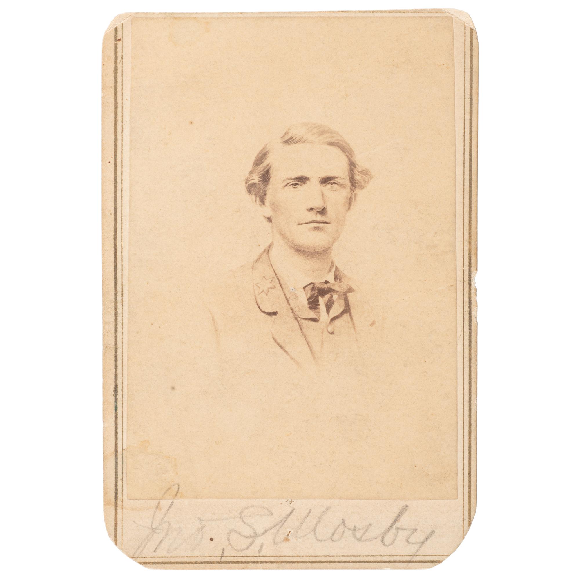 John Singleton Mosby Signed CDV