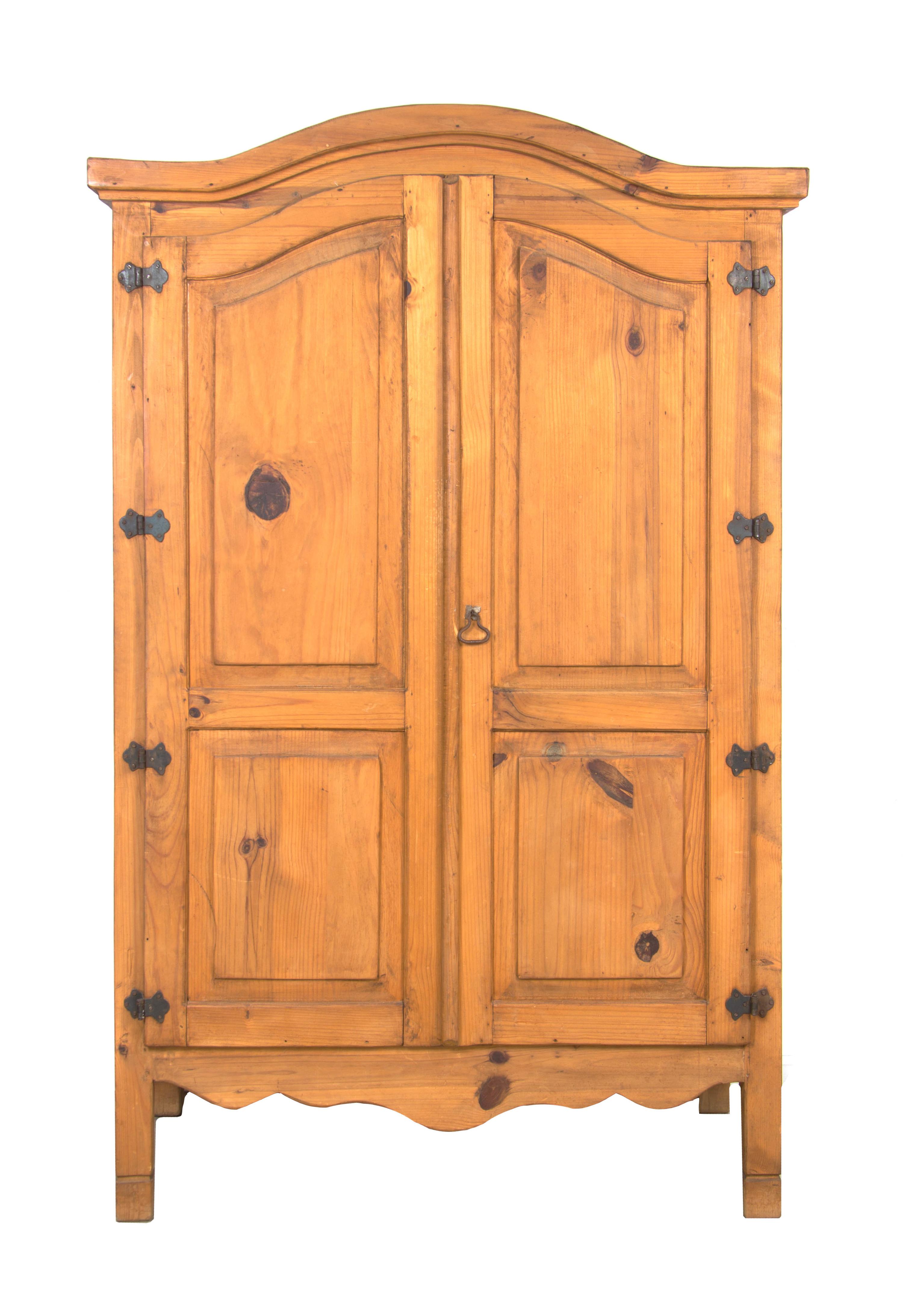 An American Pine Armoire, Height 78 x width 57 x depth 27 inches.