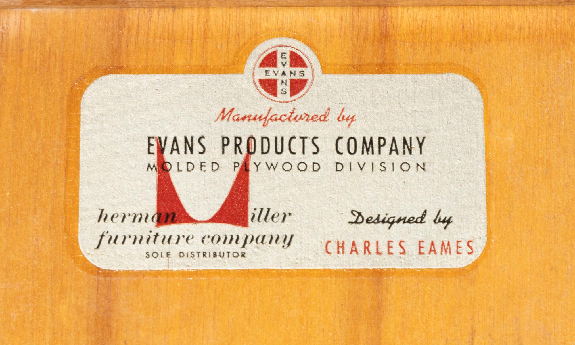 Blond Wood DCW Chair Evans Products/Herman Miller, USA