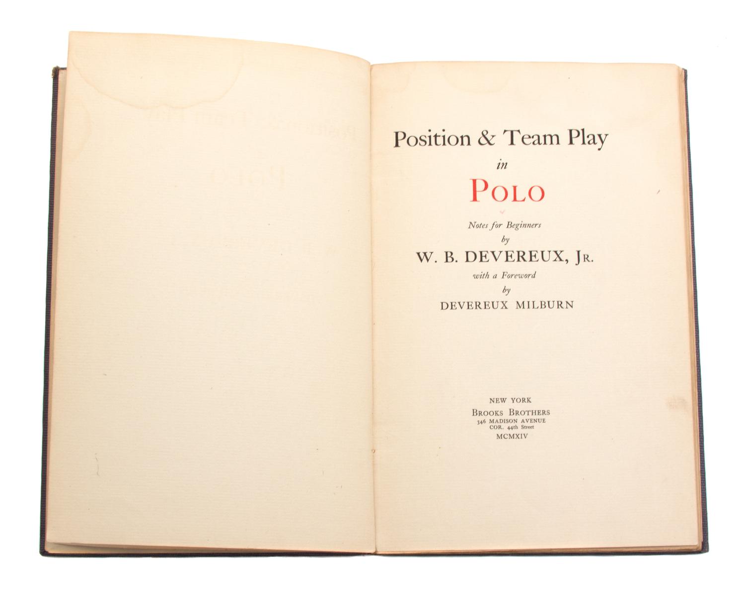 A Group of Books on Polo