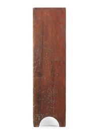 A Country Red-Stained Four-Tier Bucket Shelf