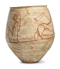 An Egyptian-Style Polychrome Canopic Jar