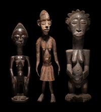 Three African Wood Figures
