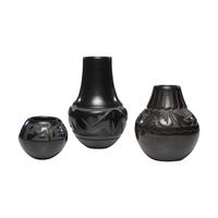 Group of Santa Clara Blackware Pottery