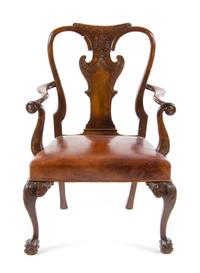 A Queen Anne Style Walnut Side Chair Height 42 inches overall.