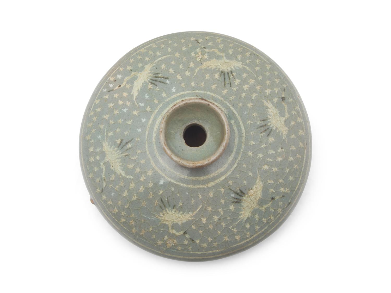 A Small Korean 'Sangam' Celadon Oil Jar