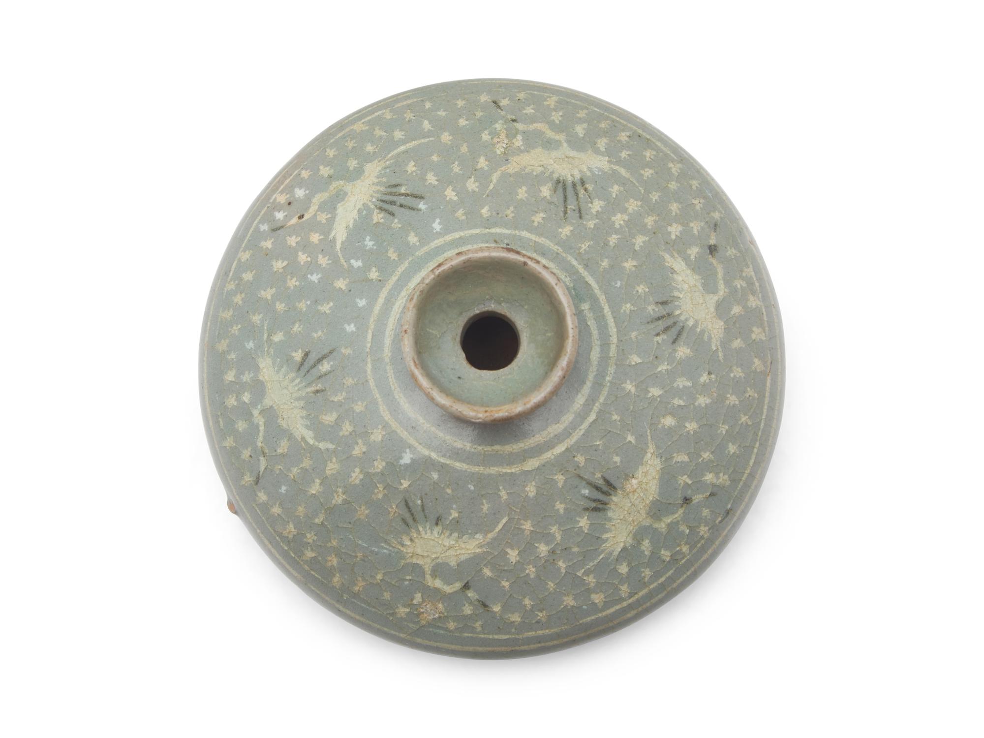 A Small Korean 'Sangam' Celadon Oil Jar