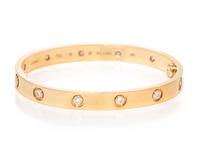 CARTIER, YELLOW GOLD AND DIAMOND 'LOVE' BRACELET