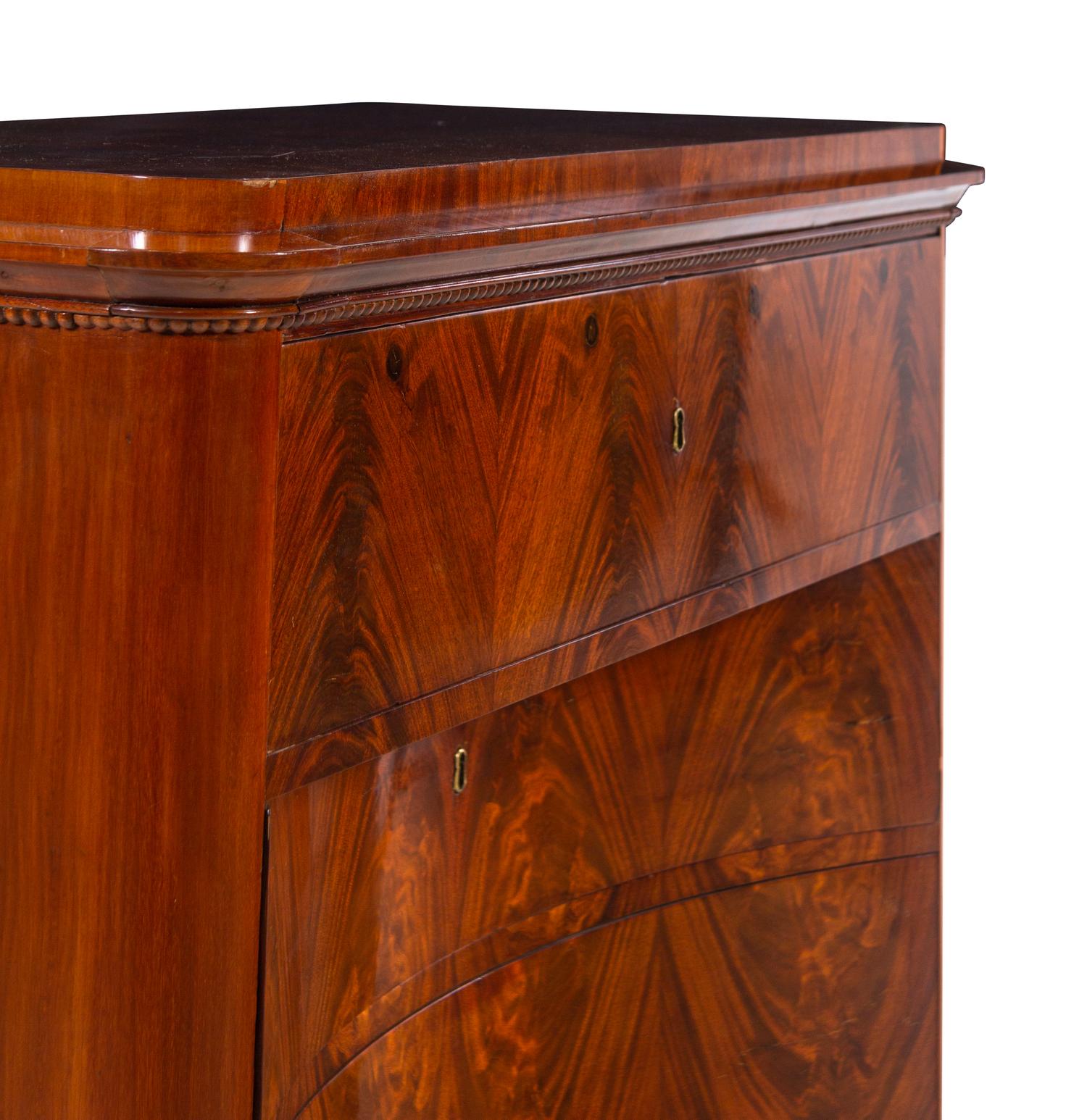 A Northern European Mahogany Commode