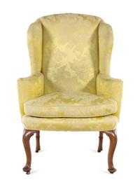 A Queen Anne Walnut Wing Chair