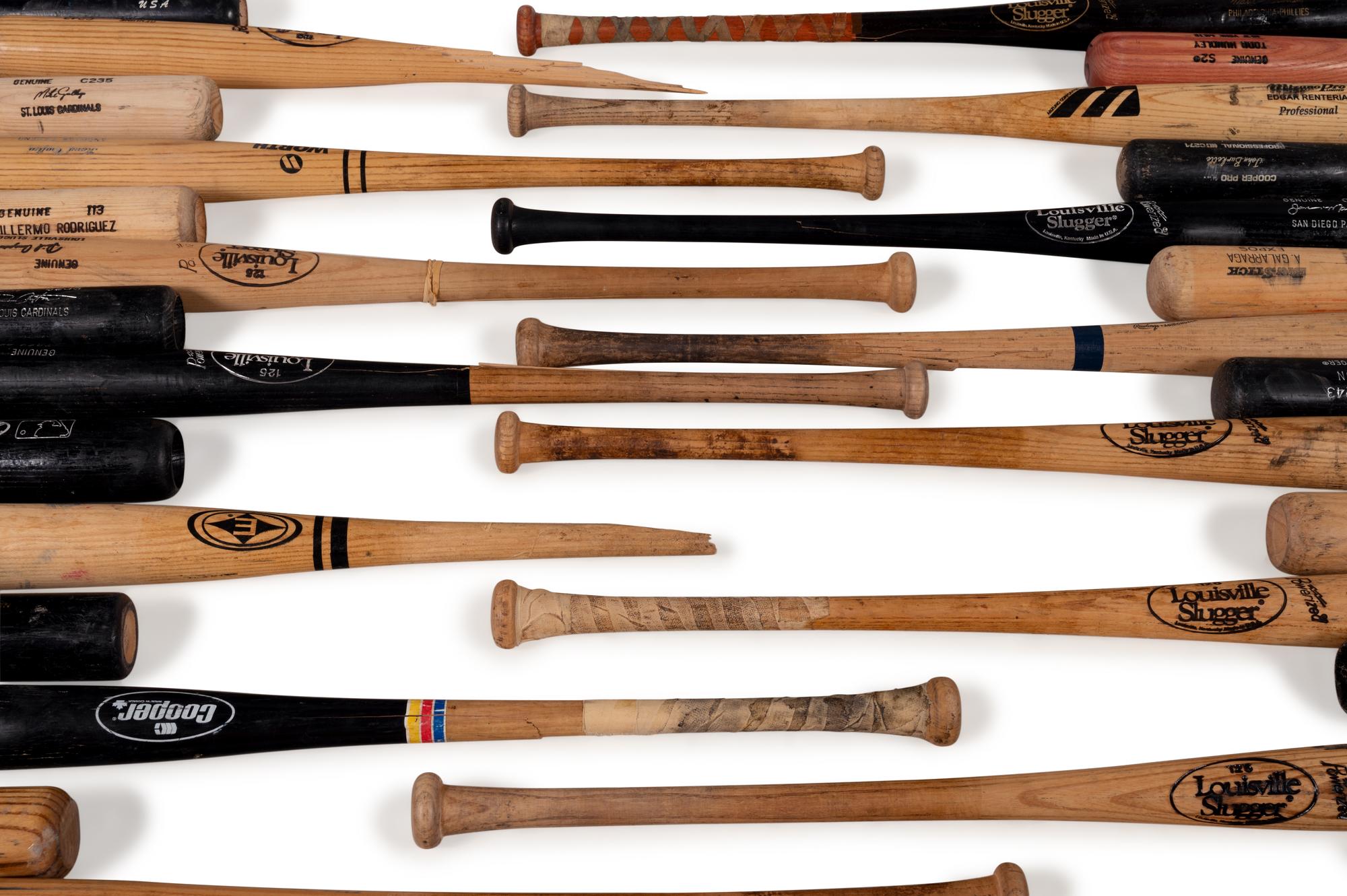 A Group of 53 Game Used Baseball Bats,