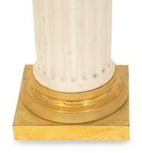 An English Gilt and Patinated Bronze and Marble Pocket Watch Stand