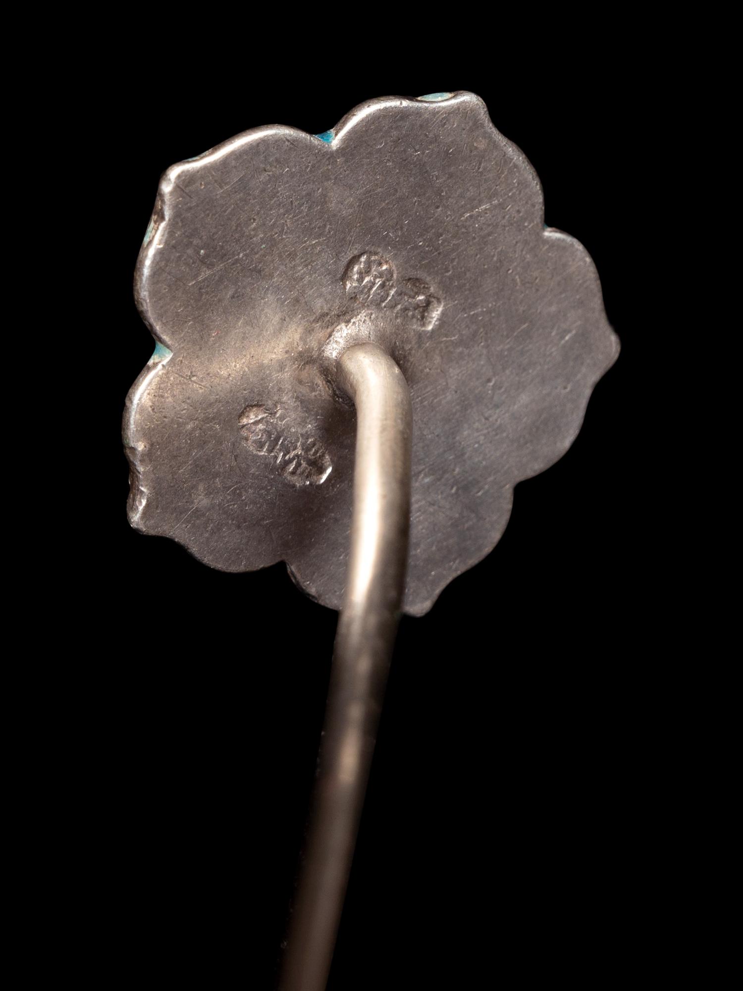 Five Chinese Enamel on Silver Hairpins