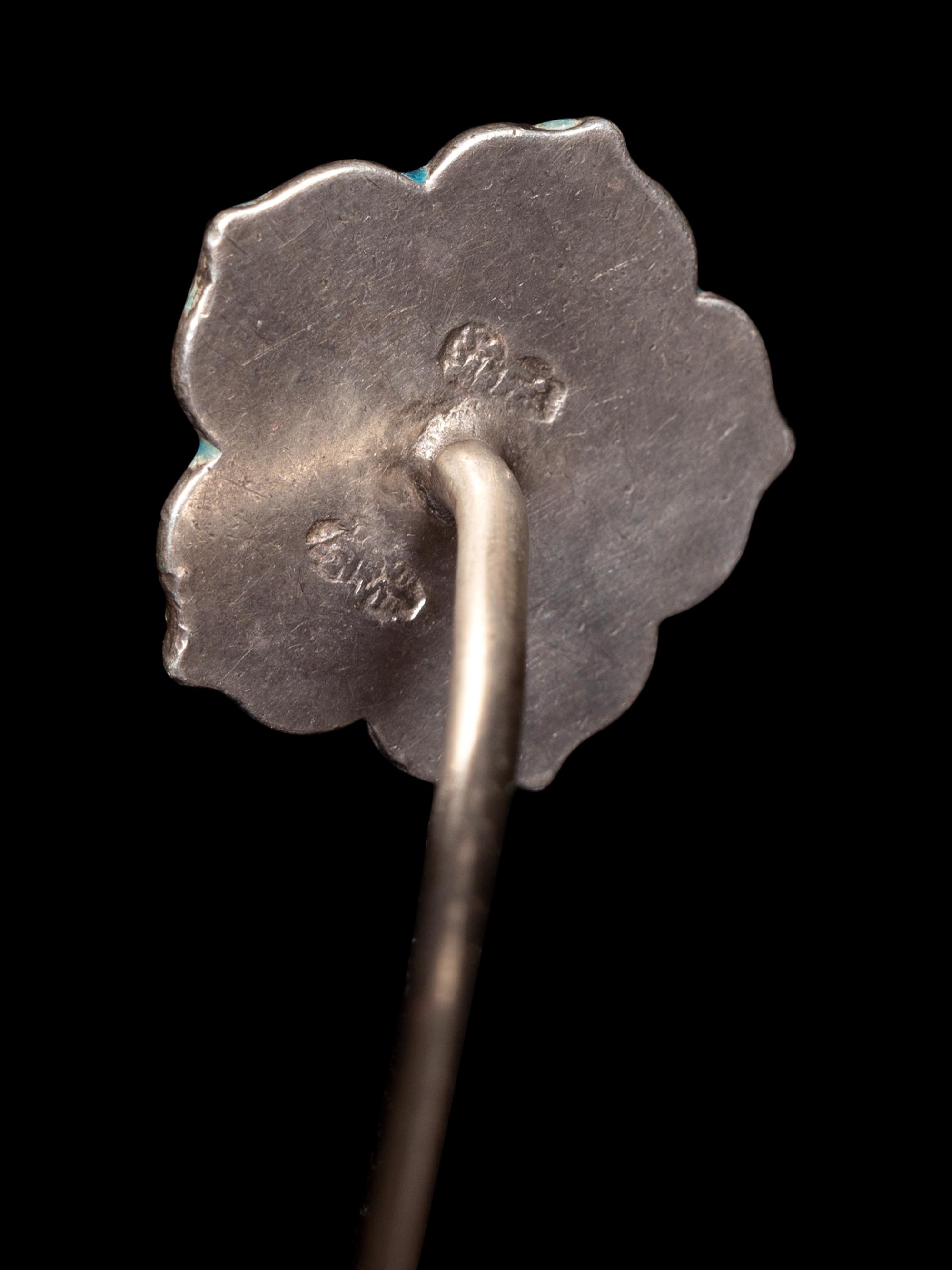 Five Chinese Enamel on Silver Hairpins