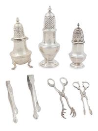 Seven Silver and Silverplate Table Articles
