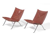 Pair of Easy chairs, PK22, designed 1958 for E. Kold Christensen, Denmark