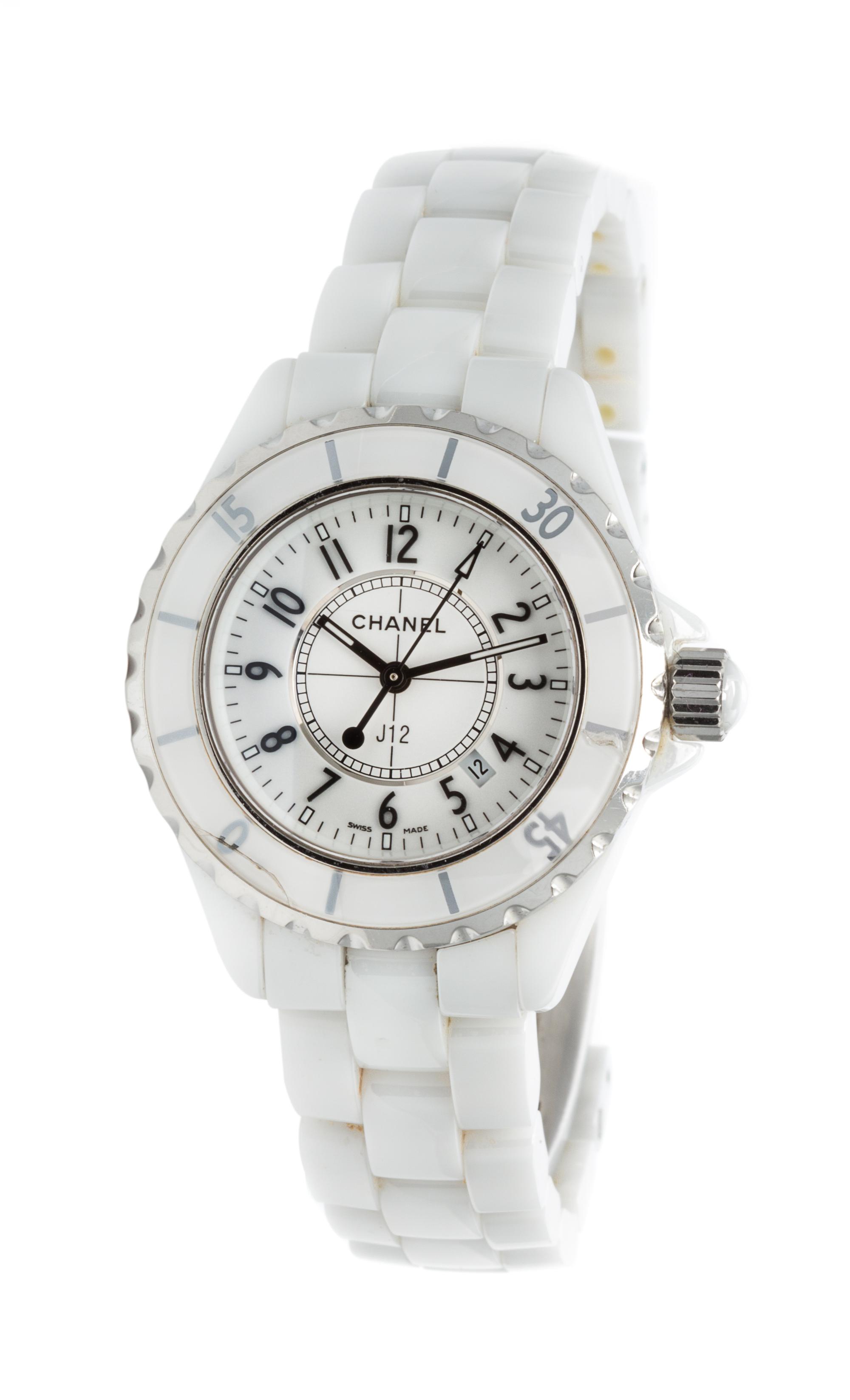 A Stainless Steel and Ceramic "J12" Wristwatch, Chanel, 60.30 dwts.