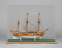 A Model of a Ship, The Royal Caroline, Height 26 1/4 inches.