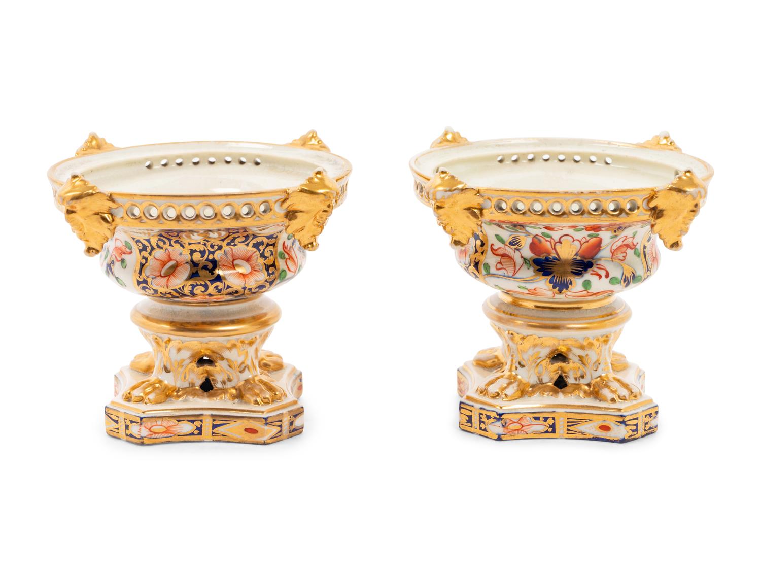 A Pair of Derby Porcelain Footed Bowls