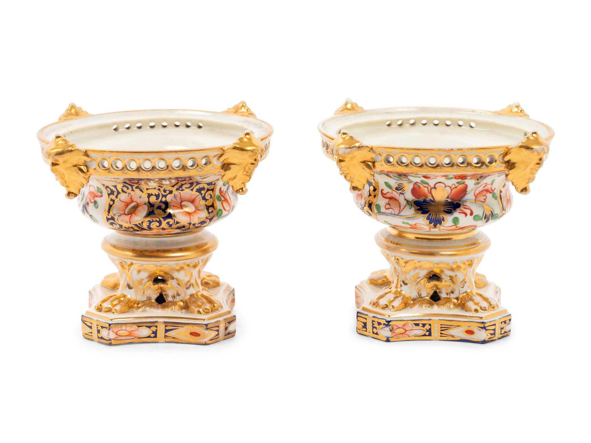 A Pair of Derby Porcelain Footed Bowls