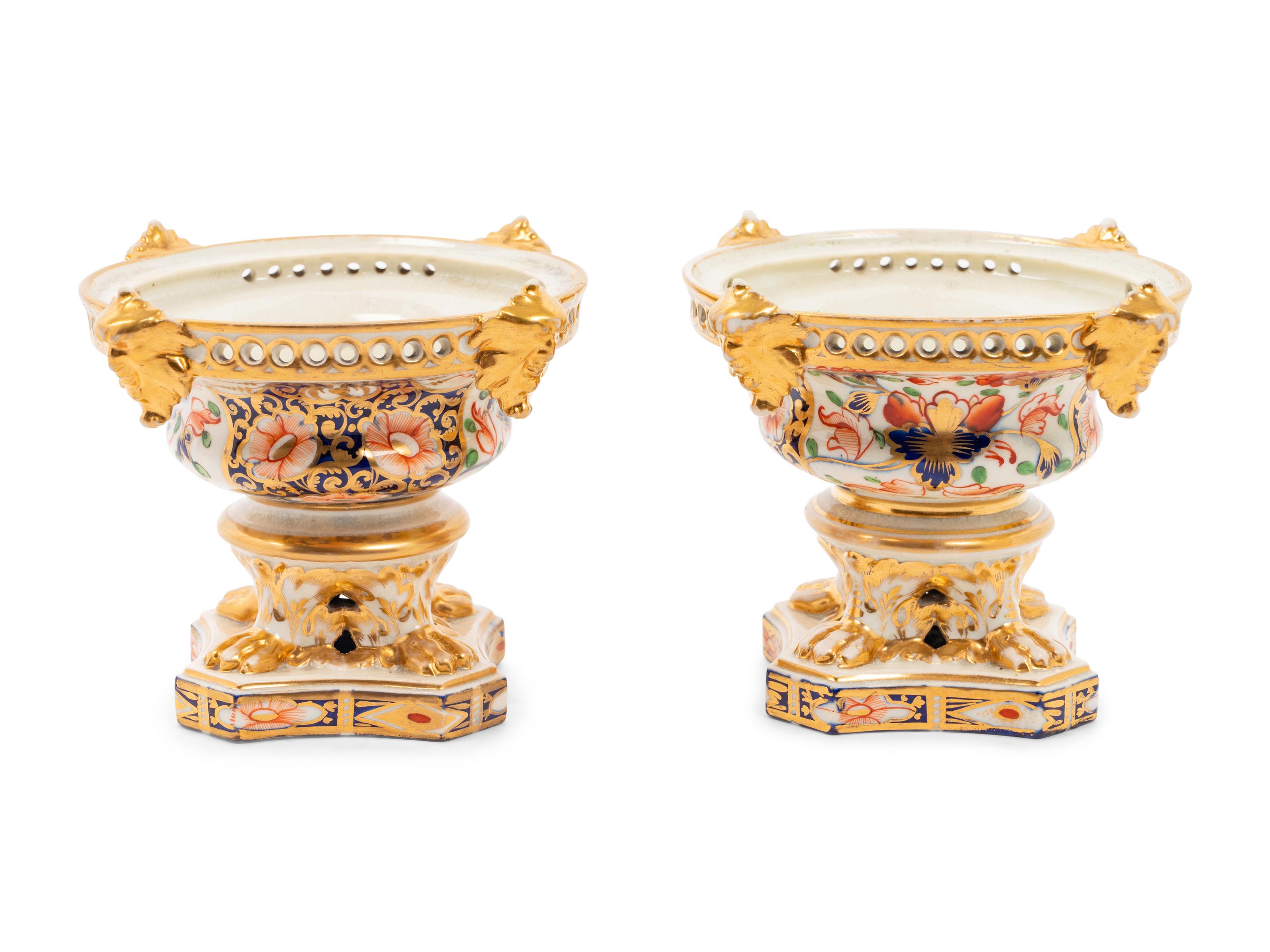 A Pair of Derby Porcelain Footed Bowls