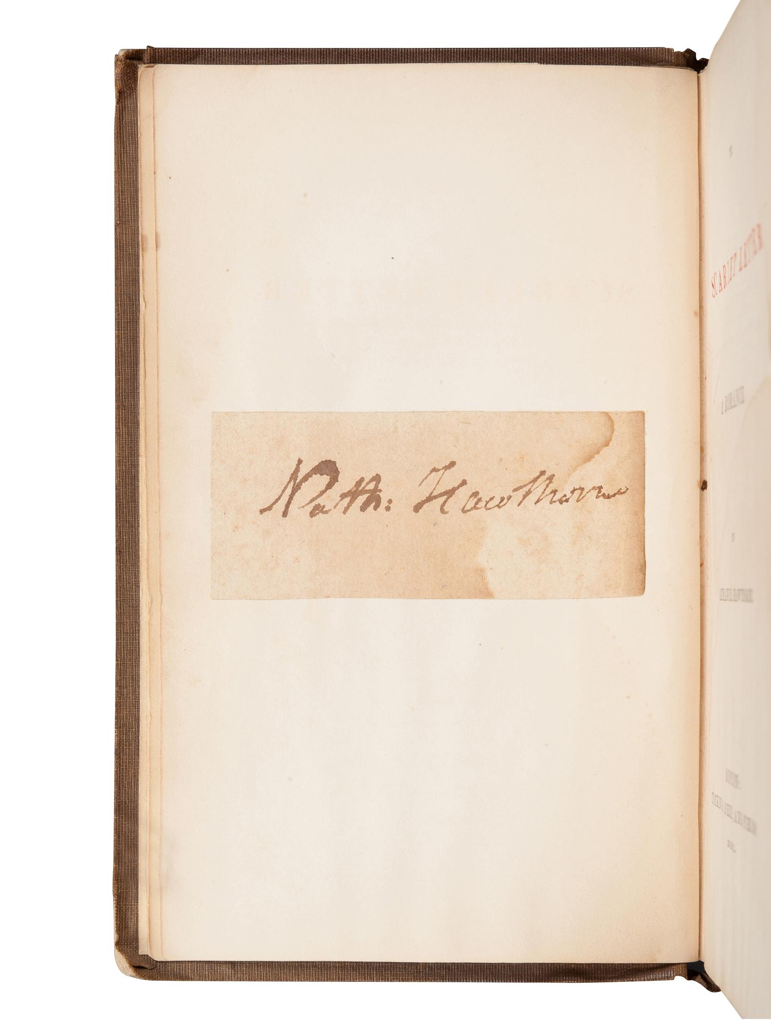 HAWTHORNE, Nathaniel (1804-1864). The Scarlet Letter, A Romance . Boston: Ticknor, Reed, and Fields, 1850.
