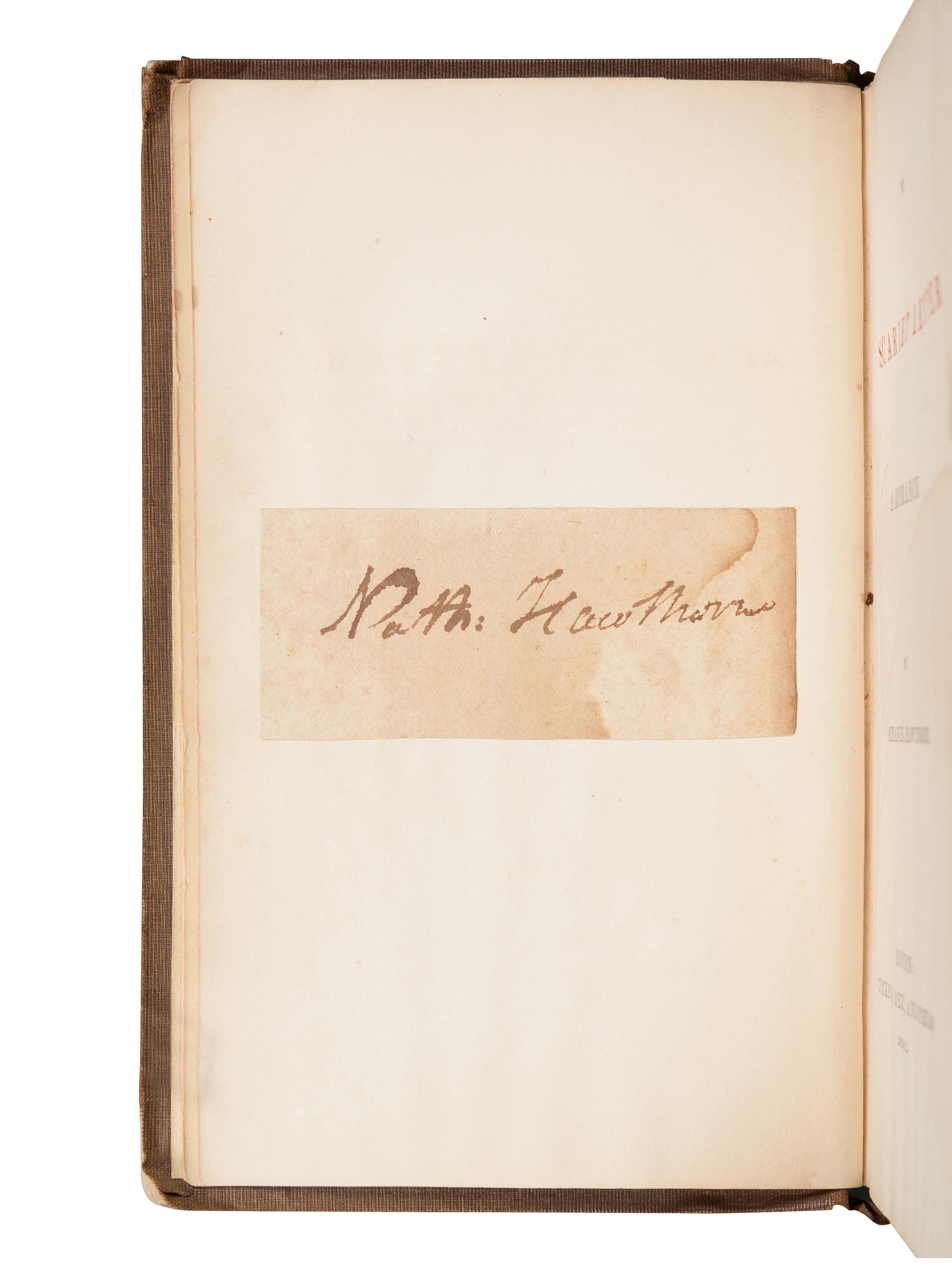 HAWTHORNE, Nathaniel (1804-1864). The Scarlet Letter, A Romance . Boston: Ticknor, Reed, and Fields, 1850.