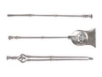 An English Brass Fireplace Fender and Pair of Andirons