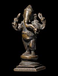 An Indian Bronze Figure of Standing Ganesha