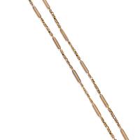 ANTIQUE, YELLOW GOLD FANCY LINK NECKLACE