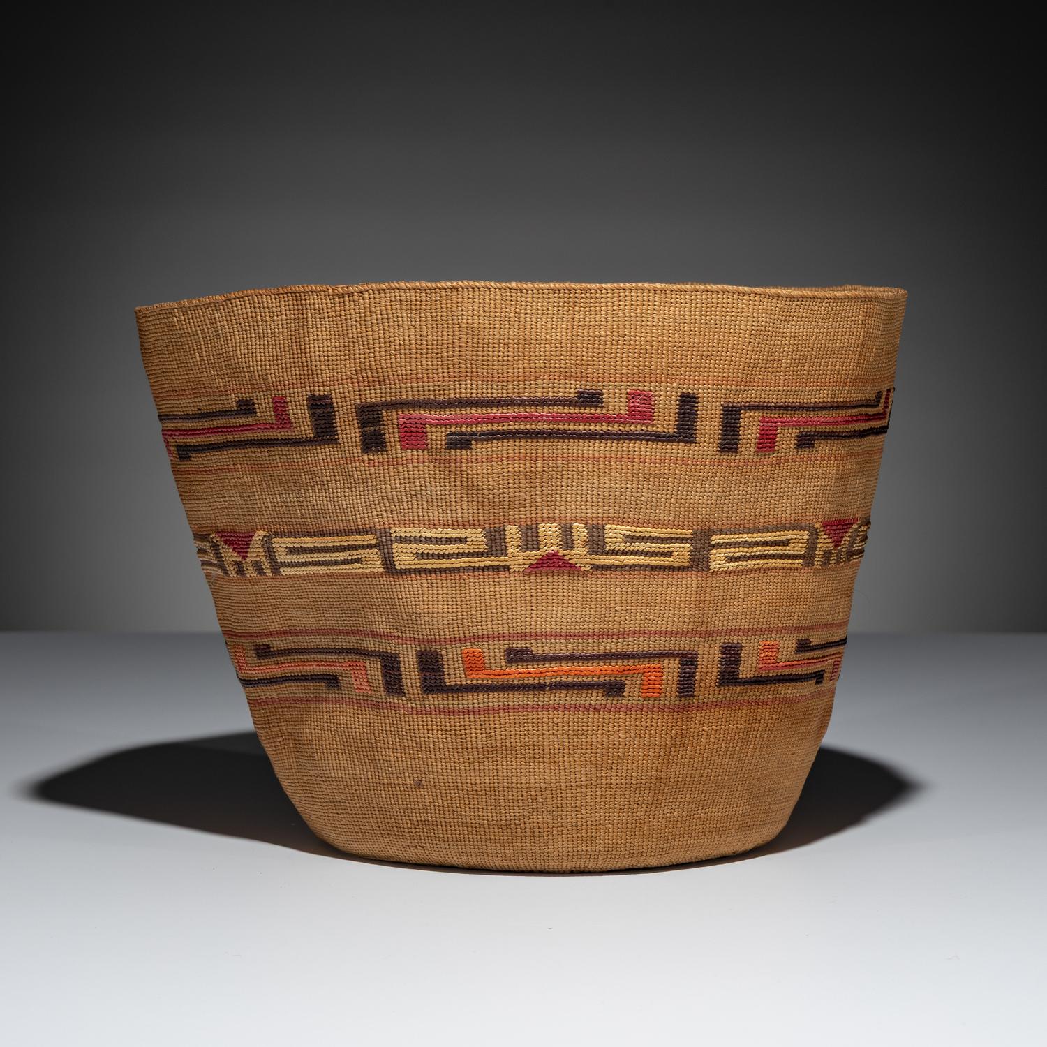 Tlingit Polychrome Berry Basket