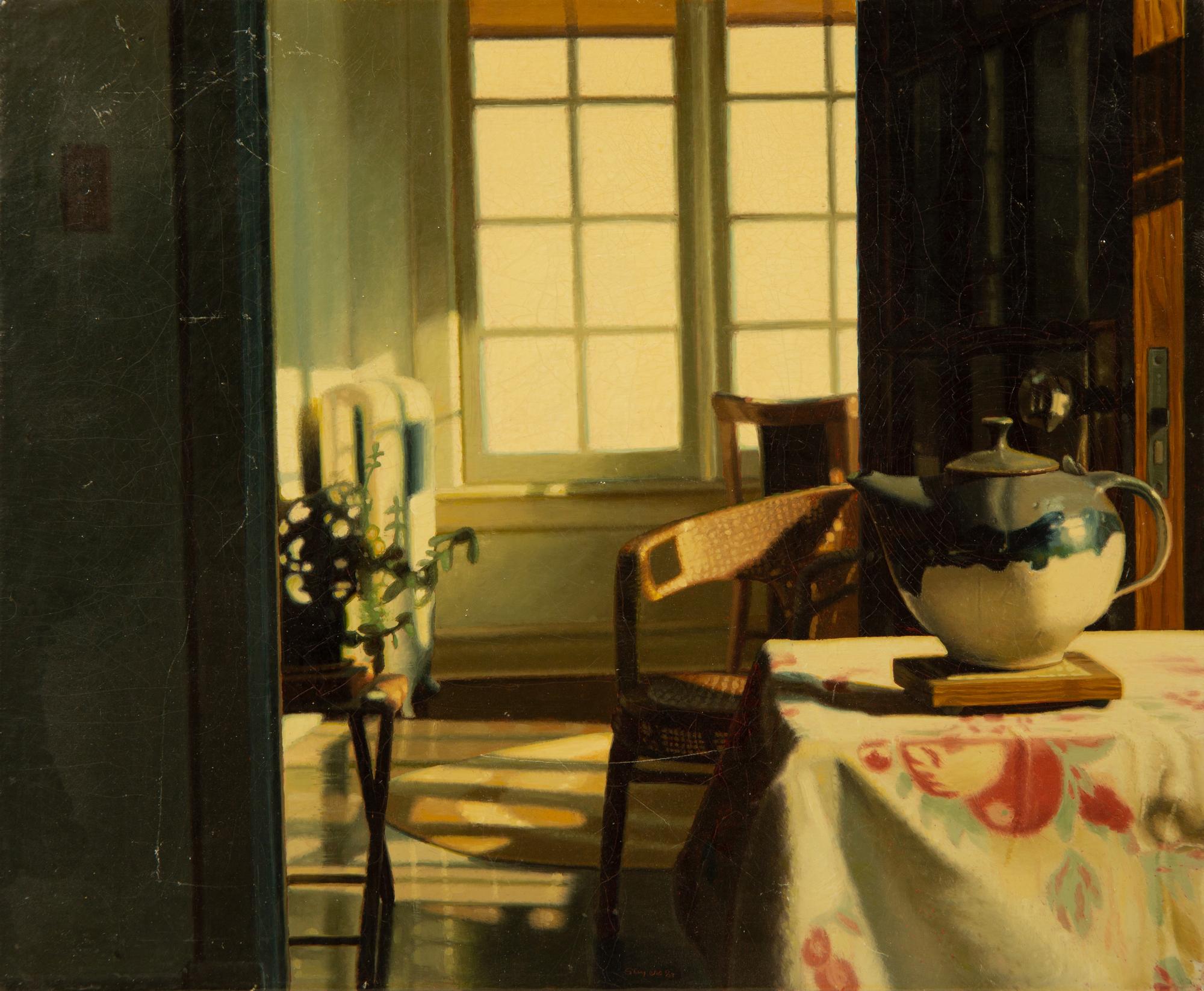 Sunroom Doorway with Teapot and Dining Table (Two works)