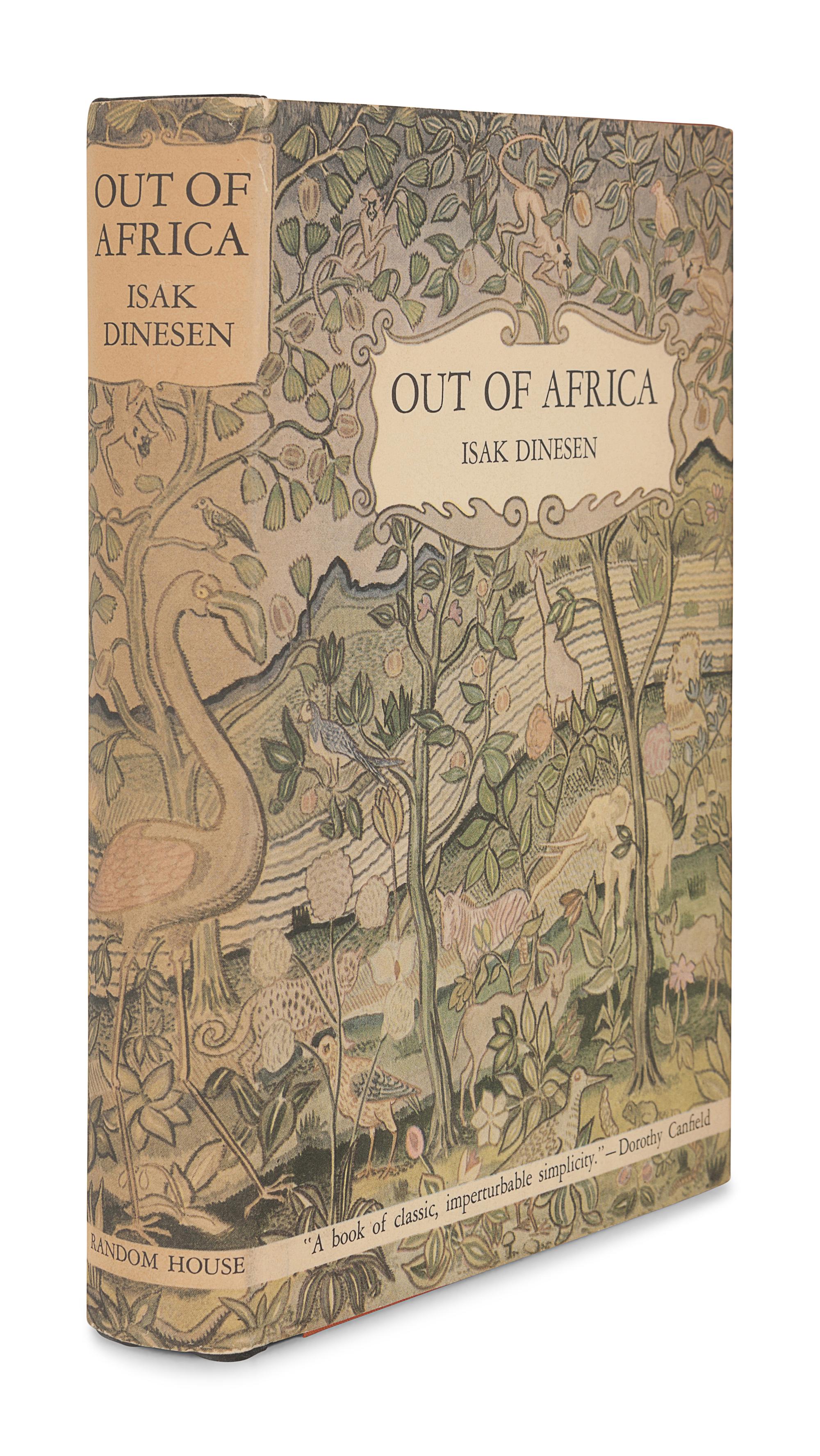 DINESEN, Isak [Karen Blixen] (1885-1962). Out of Africa. New York: Random House, 1938.