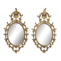 A Pair of George III Style Giltwood Mirrors