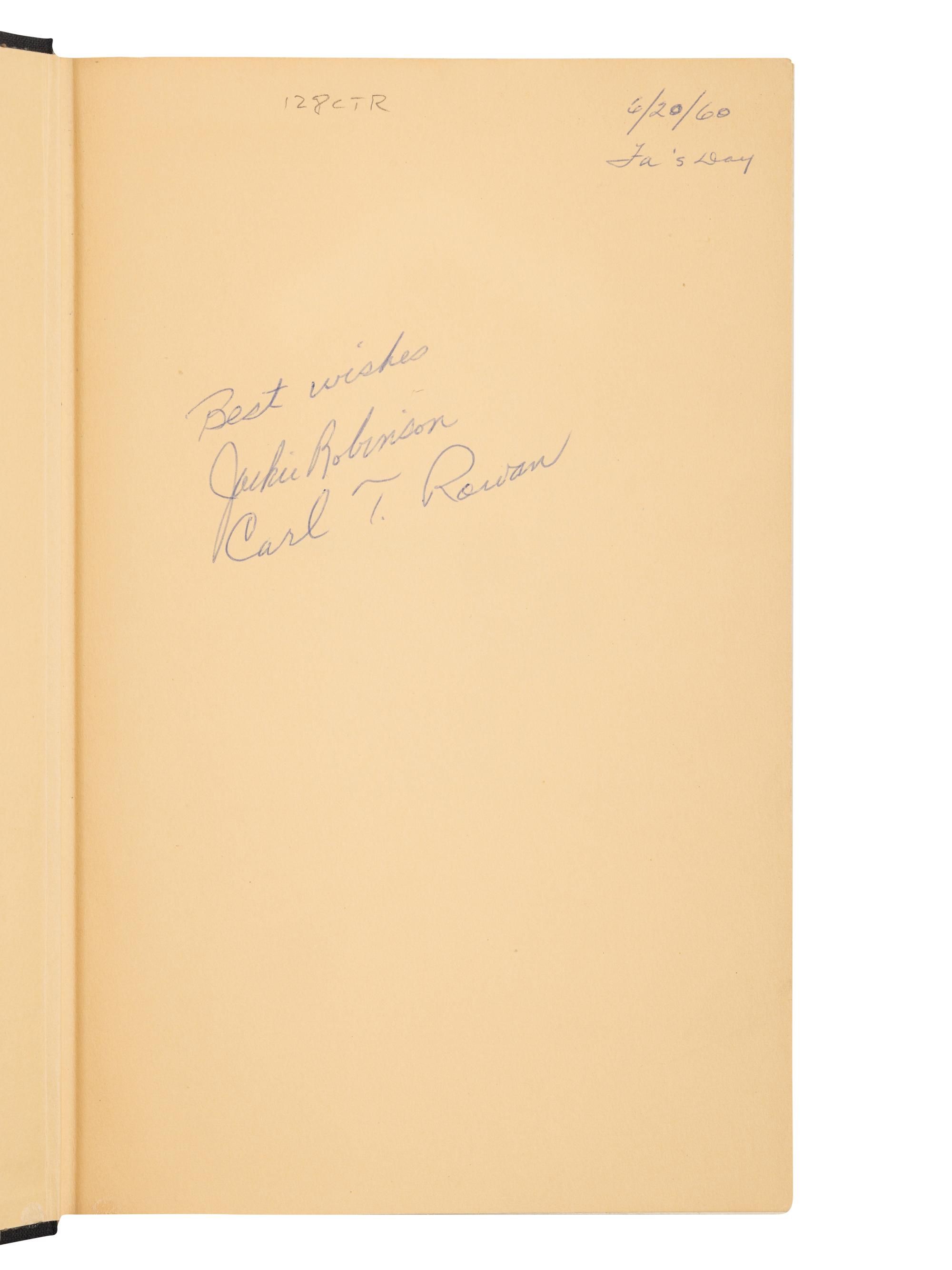 A Jackie Robinson Signed Autograph First Edition of "Wait Till Next Year" (Beckett Authentication Services Letter),
