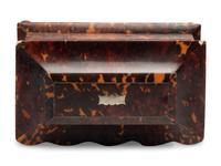 A Regency Tortoiseshell Tea Caddy