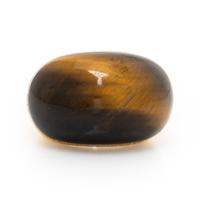 Roberto Coin, Tiger's Eye, Diamond, and Yellow Gold Ring